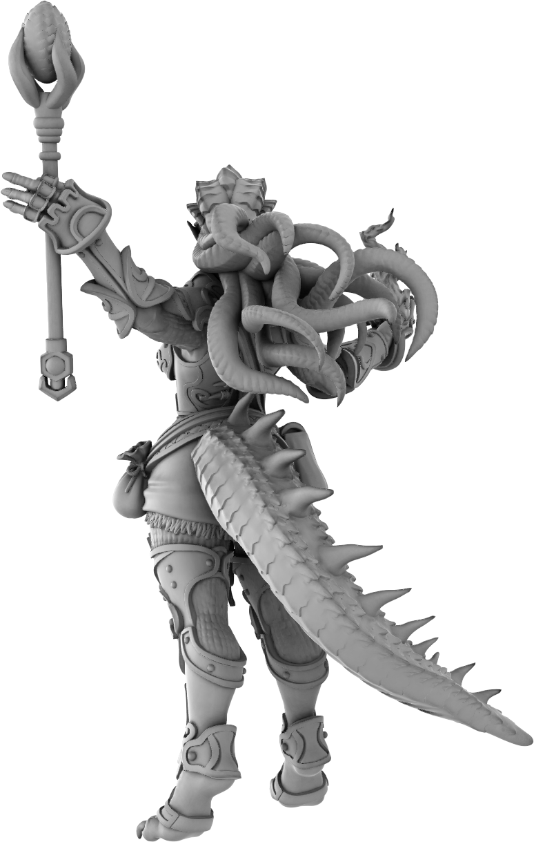Jugglers Miniatures - Dragonborn Wizard #1 - DnD/TTRPG/Roleplaying/Wargames