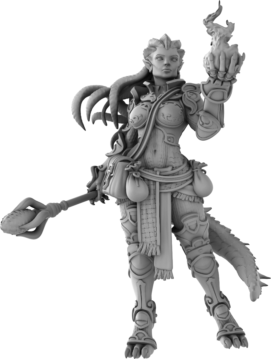 Jugglers Miniatures - Dragonborn Wizard #2 - DnD/TTRPG/Roleplaying/Wargames