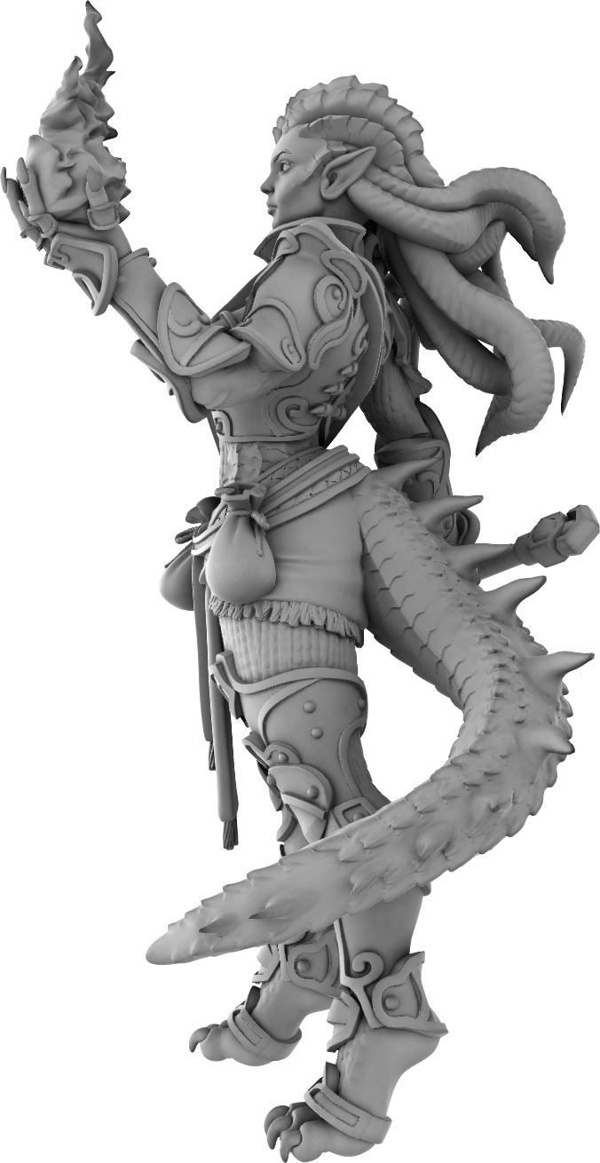 Jugglers Miniatures - Dragonborn Wizard #2 - DnD/TTRPG/Roleplaying/Wargames