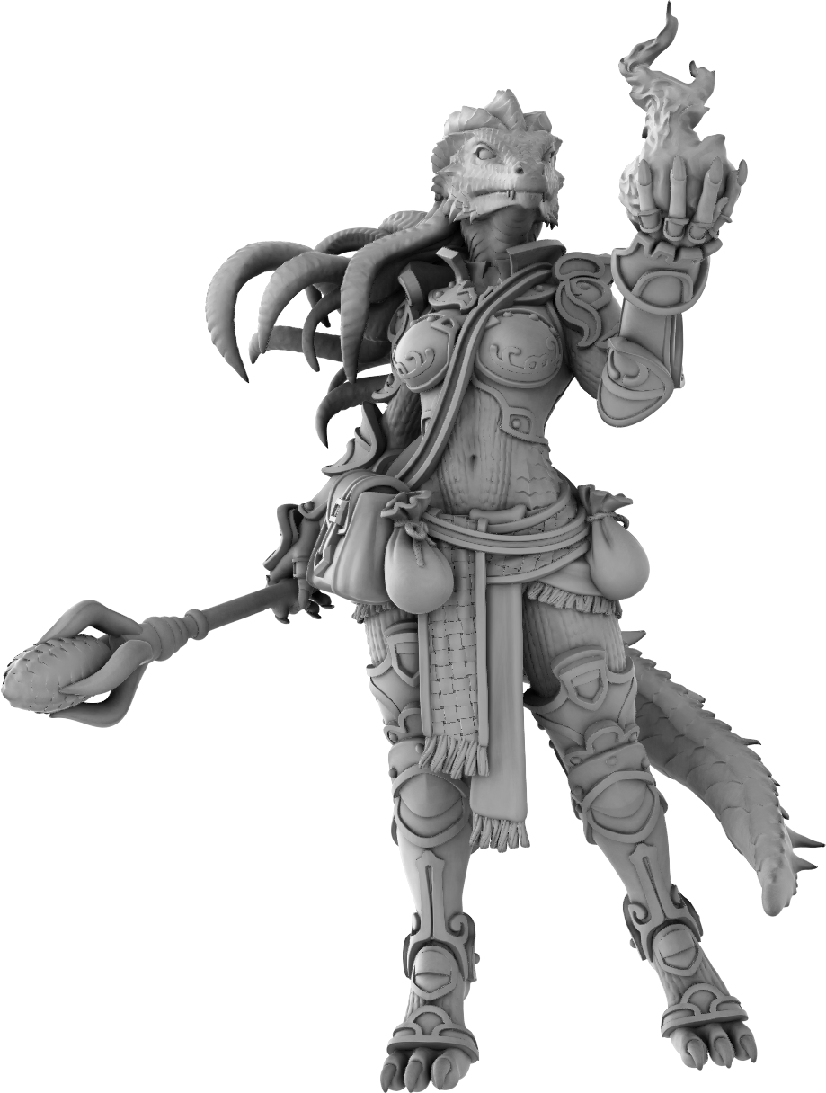 Jugglers Miniatures - Dragonborn Wizard #2 - DnD/TTRPG/Roleplaying/Wargames