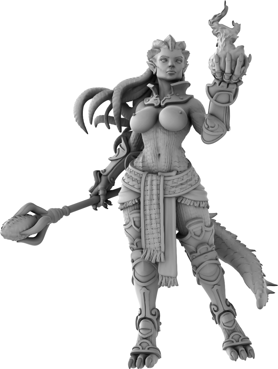 Jugglers Miniatures - Dragonborn Wizard #2 - DnD/TTRPG/Roleplaying/Wargames