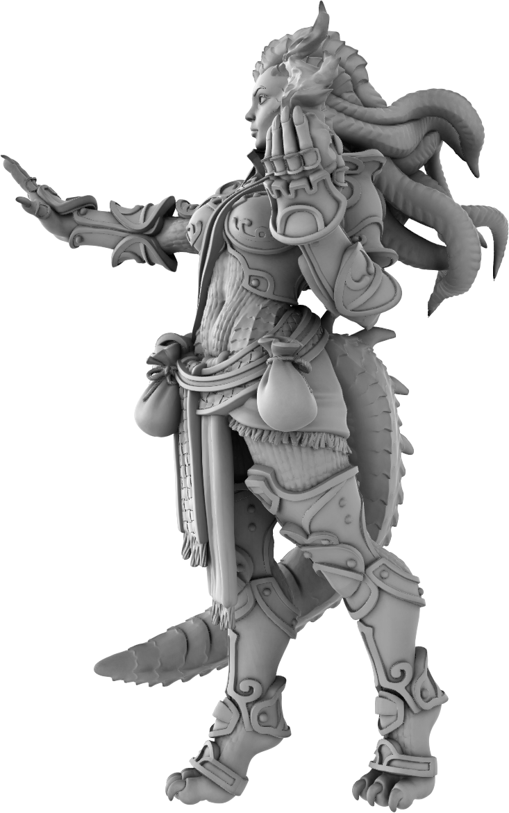 Jugglers Miniatures - Dragonborn Wizard #3 - DnD/TTRPG/Roleplaying/Wargames