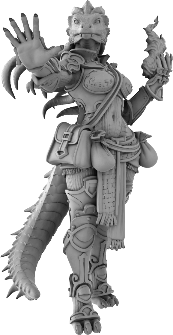 Jugglers Miniatures - Dragonborn Wizard #3 - DnD/TTRPG/Roleplaying/Wargames