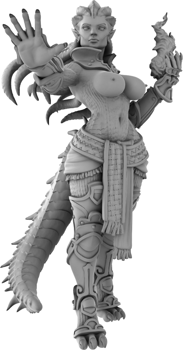 Jugglers Miniatures - Dragonborn Wizard #3 - DnD/TTRPG/Roleplaying/Wargames