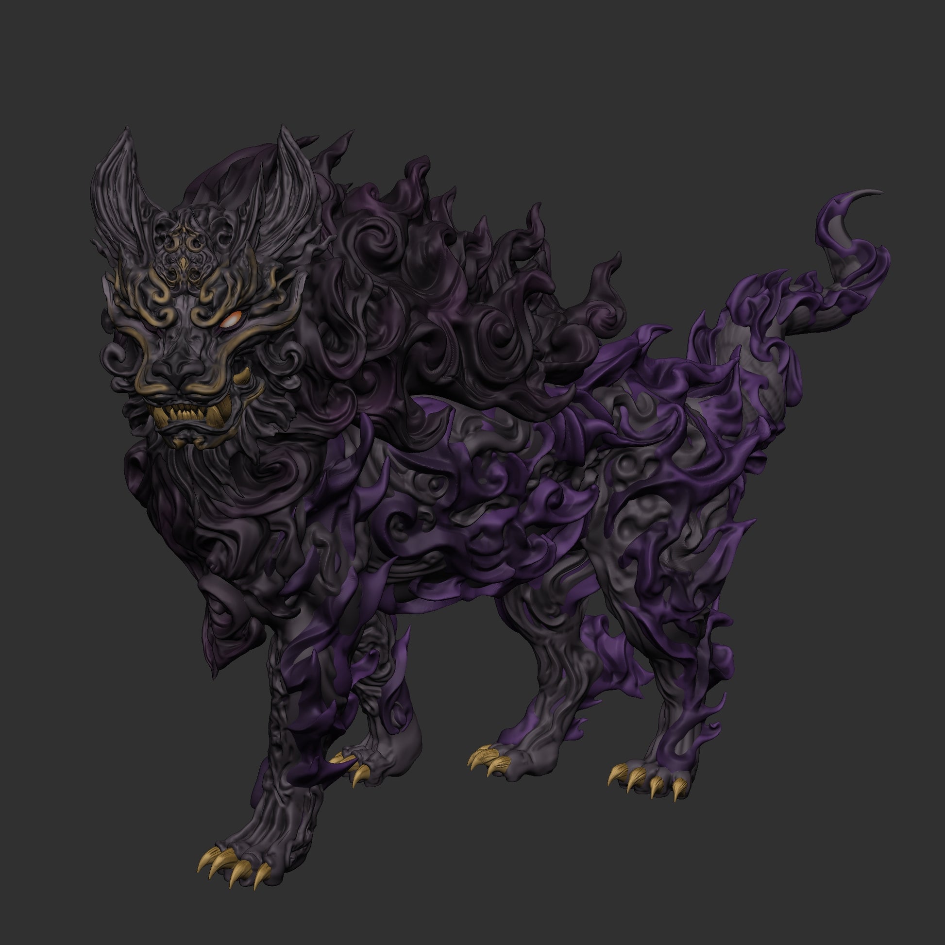 Mojibake - Battle for Xiuyu - Shadow Elemental Beasts - DnD/TTRPG Figure/Miniature - Helios3DPrinting