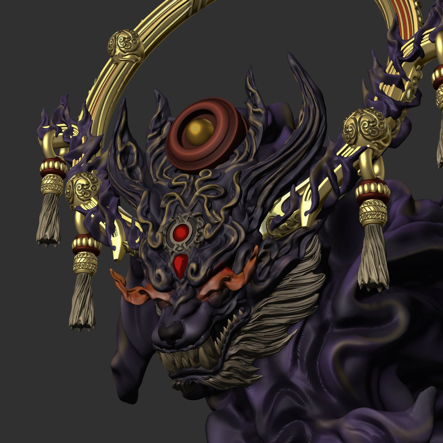 Mojibake - Battle for Xiuyu - Shadow Elemental Dragon - DnD/TTRPG Figure/Miniature - Helios3DPrinting