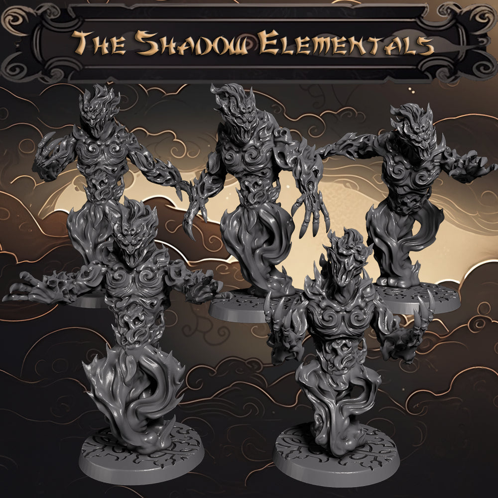 Mojibake - Battle for Xiuyu - Shadow Elementals - DnD/TTRPG Figure/Miniature - Helios3DPrinting