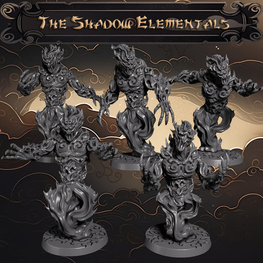 Mojibake - Battle for Xiuyu - Shadow Elementals - DnD/TTRPG Figure/Miniature - Helios3DPrinting