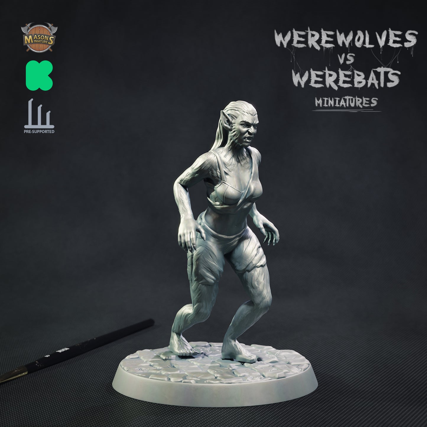 Masons Miniatures - Shewolf #3 - DnD/TTRPG Figure/Miniature