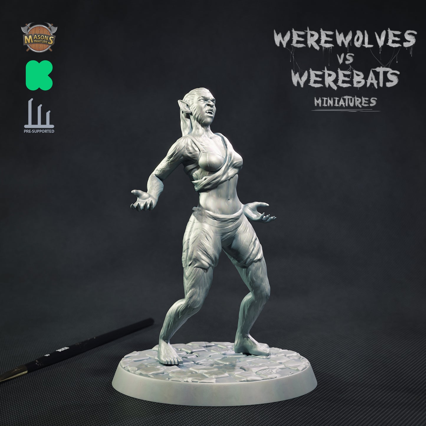 Masons Miniatures - Shewolf #4 - DnD/TTRPG Figure/Miniature