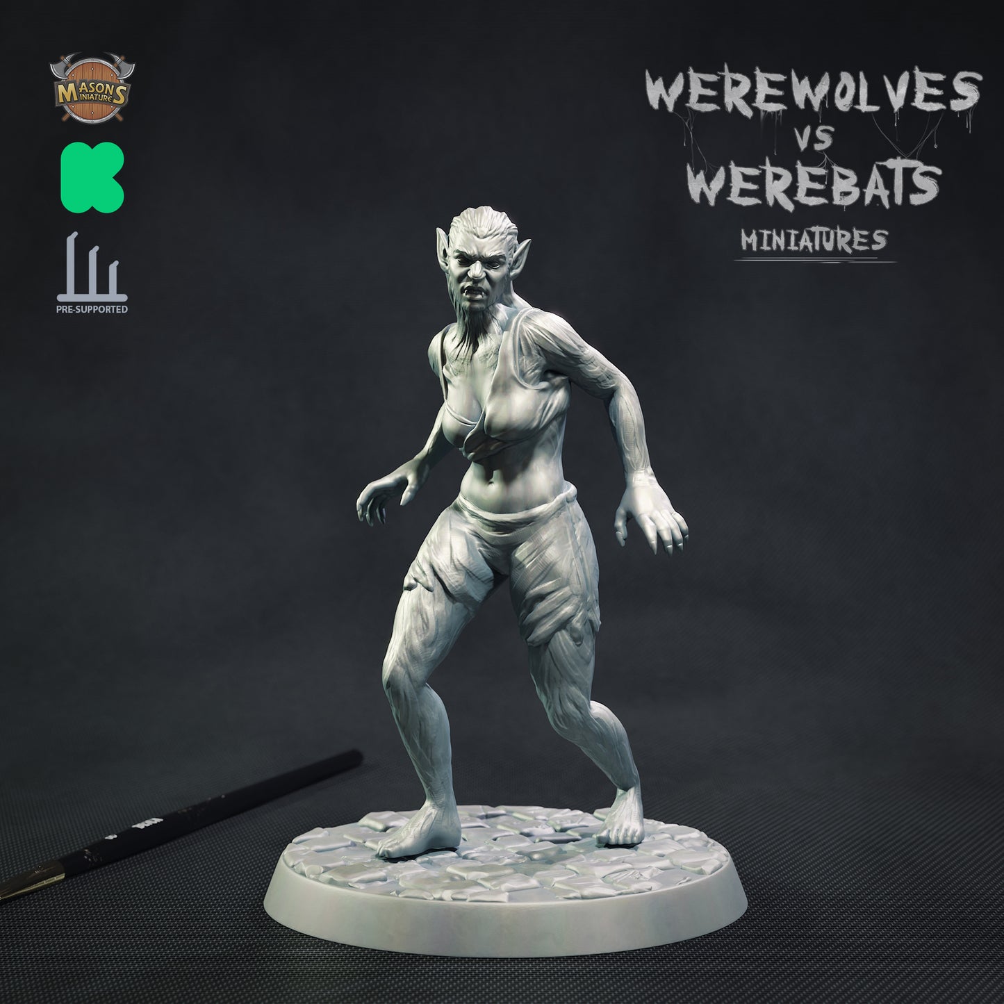 Masons Miniatures - Shewolf #1 - DnD/TTRPG Figure/Miniature