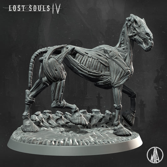 Monolith Arts - Lost Souls IV - Skeleton Horse #2 - DnD/TTRPG Figure/Miniature