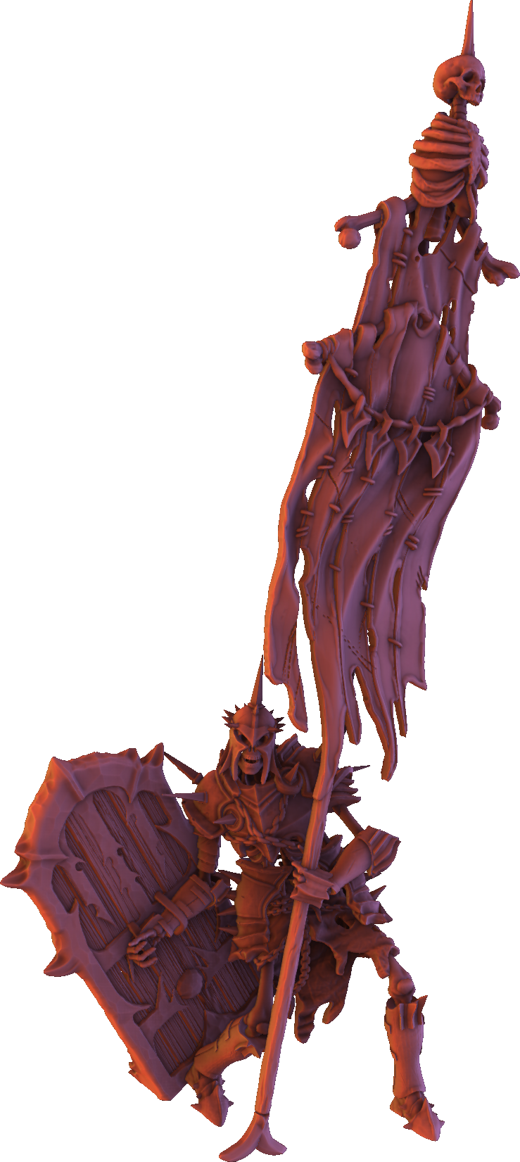 Monolith Arts - Skeletons - Bannermen - DnD/TTRPG Figure/Miniature