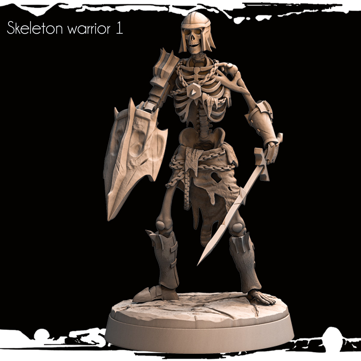 Monolith Arts - Skeletons - Warrior - DnD/TTRPG Figure/Miniature