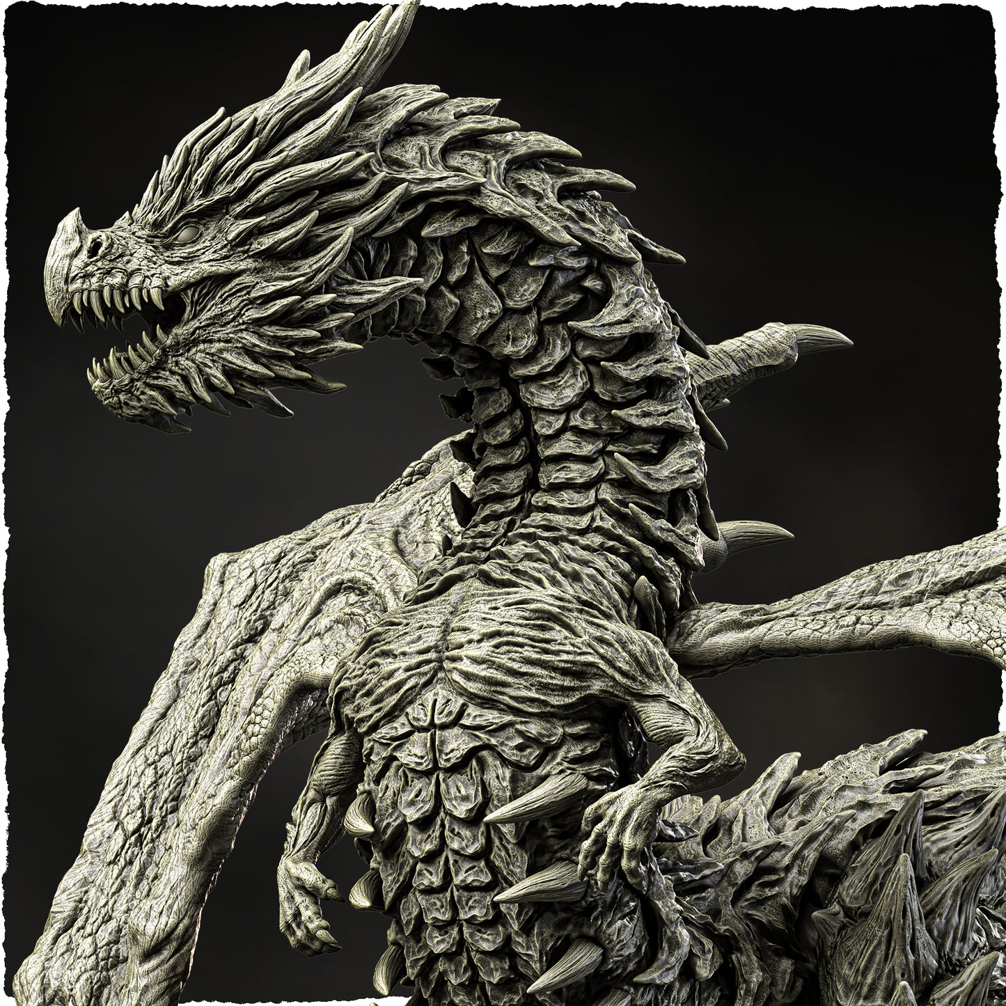 Evox Arts - World Dragons #3 - Sliverspine - DnD/TTRPG Figure/Miniature
