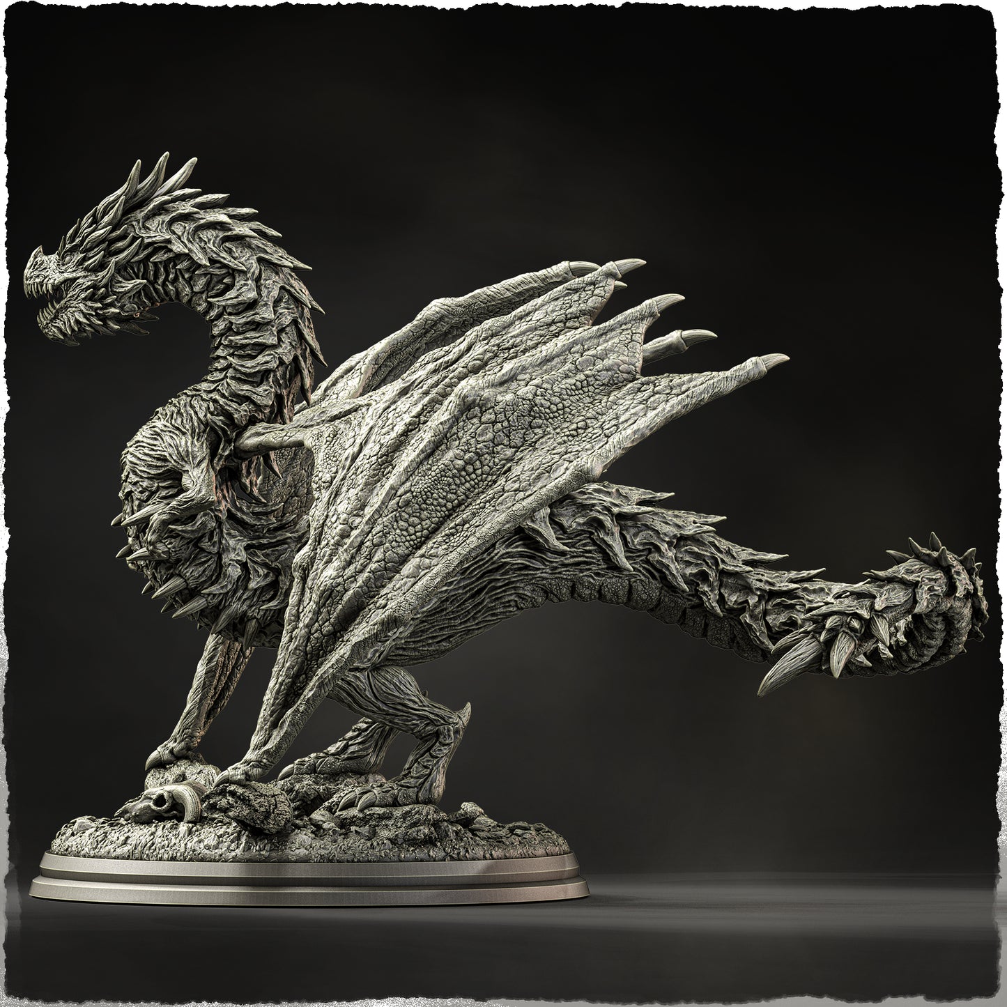 Evox Arts - World Dragons #3 - Sliverspine - DnD/TTRPG Figure/Miniature