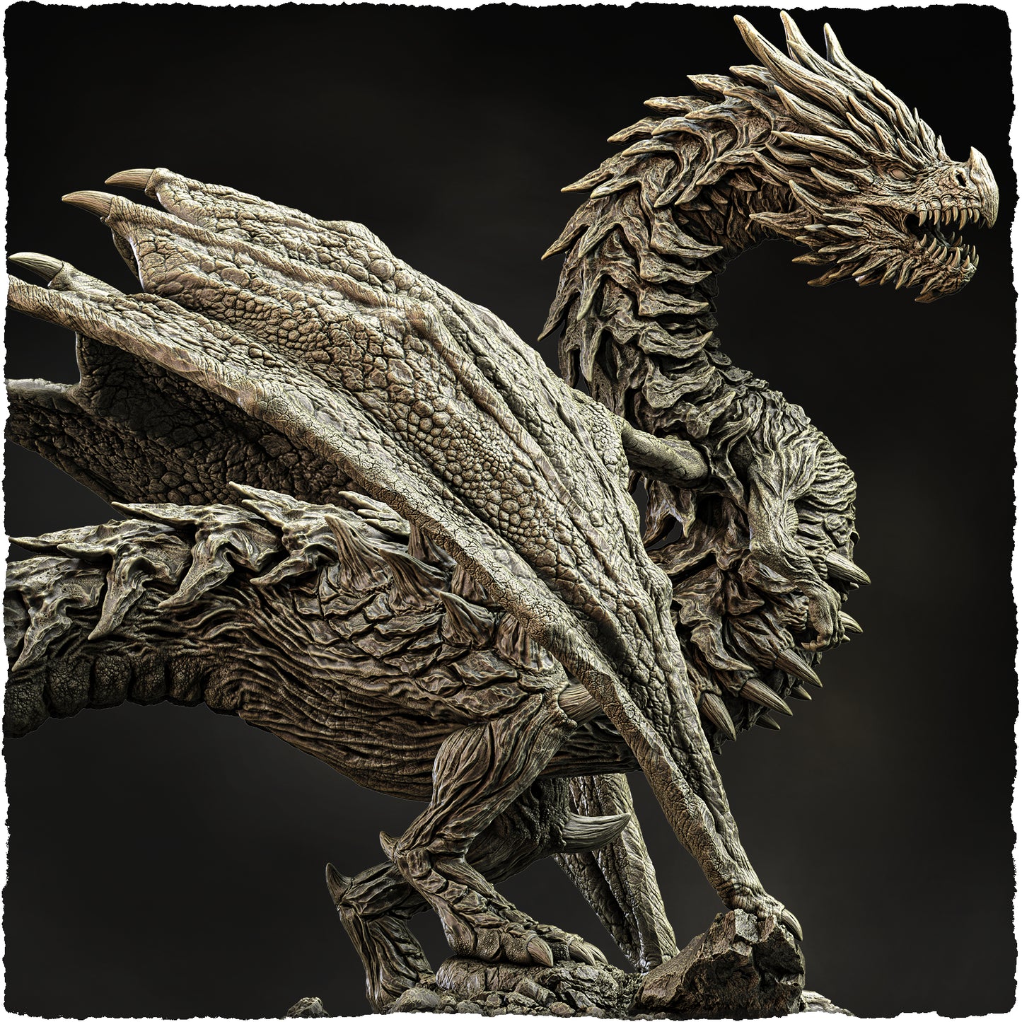 Evox Arts - World Dragons #3 - Sliverspine - DnD/TTRPG Figure/Miniature