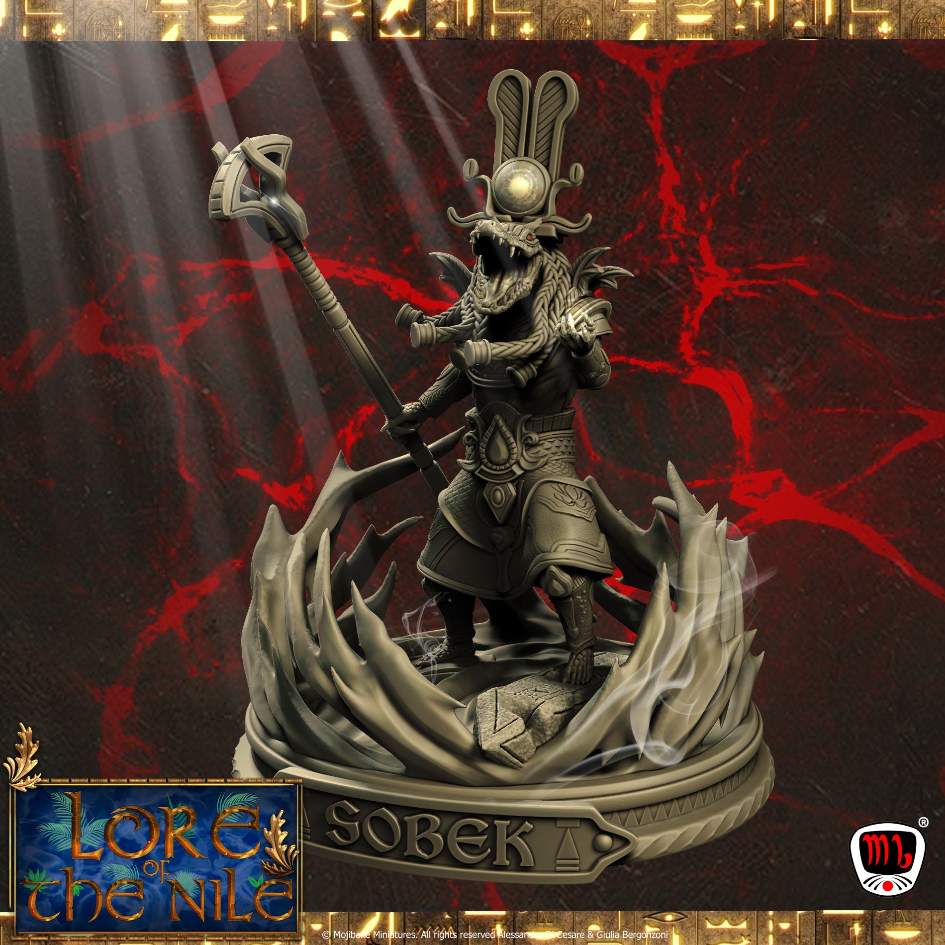 Mojibake - Lore of the Nile - Sekhmet, Goddess of War - 120mm Pin Up/Figure/Model/Diorama - Helios3DPrinting