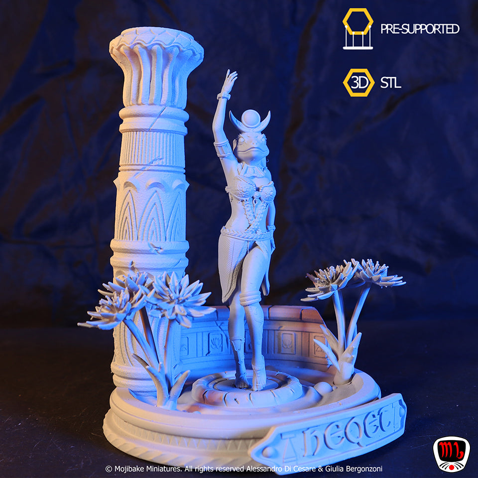 Mojibake - Lore of the Nile - Heqet, Goddess of Childbirth - 120mm Pin Up/Figure/Model/Diorama - Helios3DPrinting