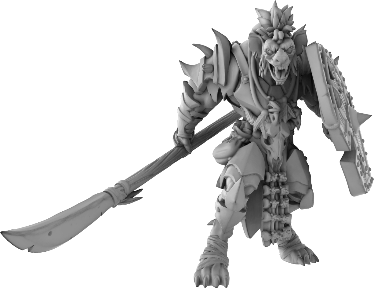 Brayan Nafarrate - Gnoll Spear #1 - DnD/TTRPG Figure/Miniature