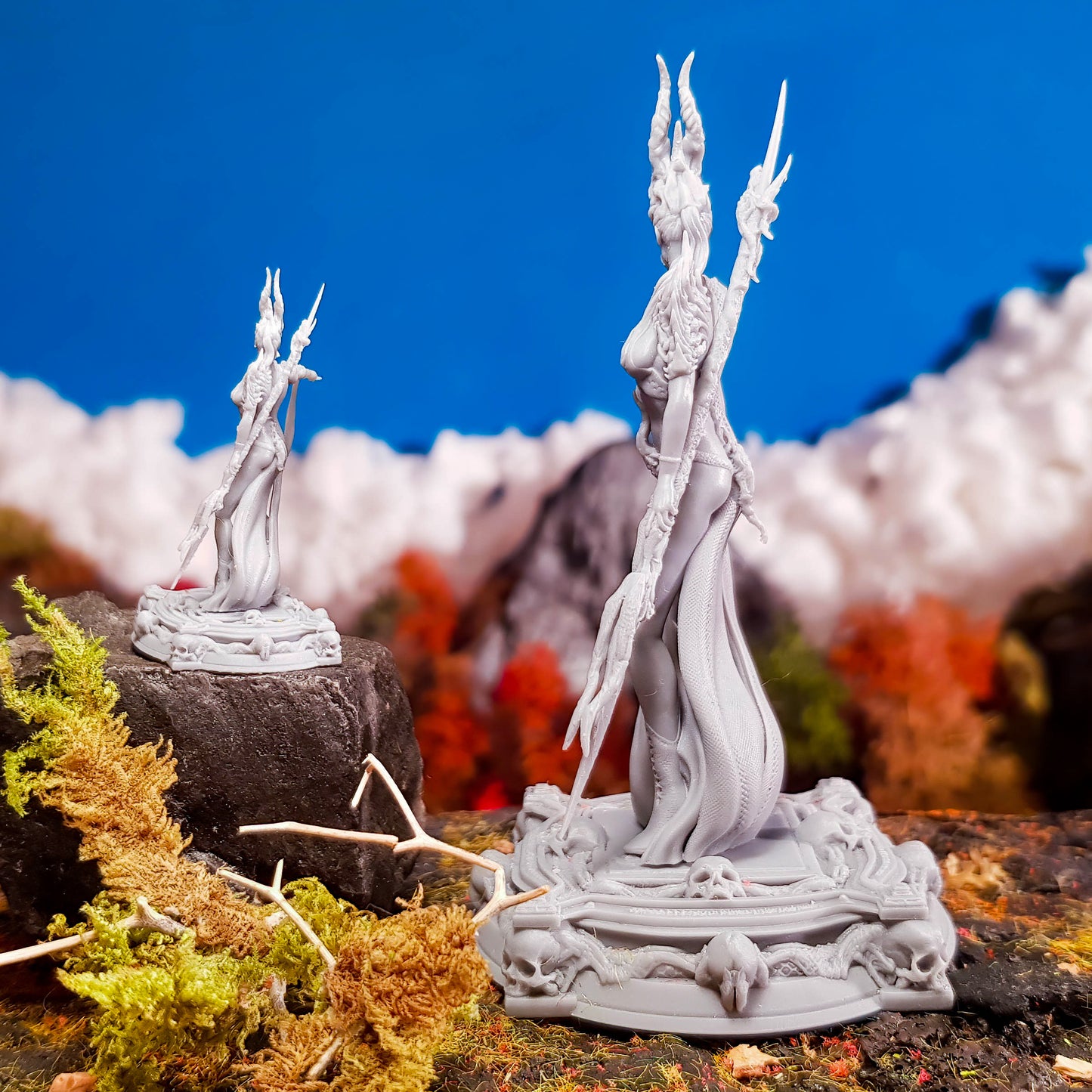 Printomancer - Boneflesh Necropriestess - 32/75mm Pin Up/Figure/Model/Diorama