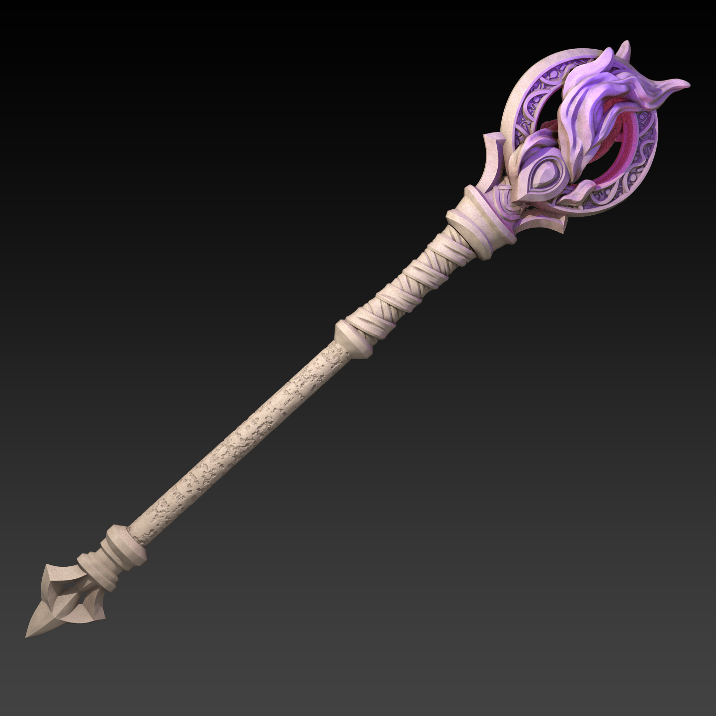 Unchained Games - Props - Staff of Enchantment - Lifesize or Tabletop Sized