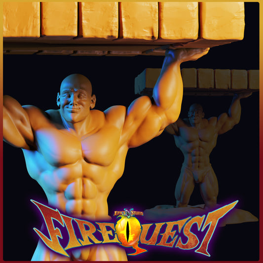 Lance Wilkinson - Fire Quest - Strongman - 32/100mm DnD/TTRPG Figure/Miniature