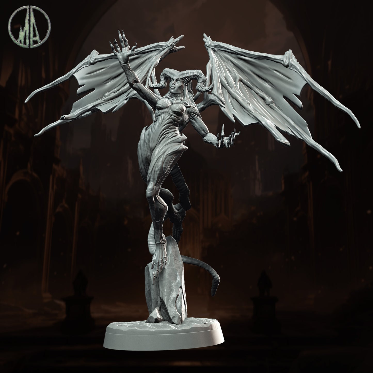 Monolith Arts - Underworld Creatures - Succubus #1 - DnD/TTRPG Figure/Miniature