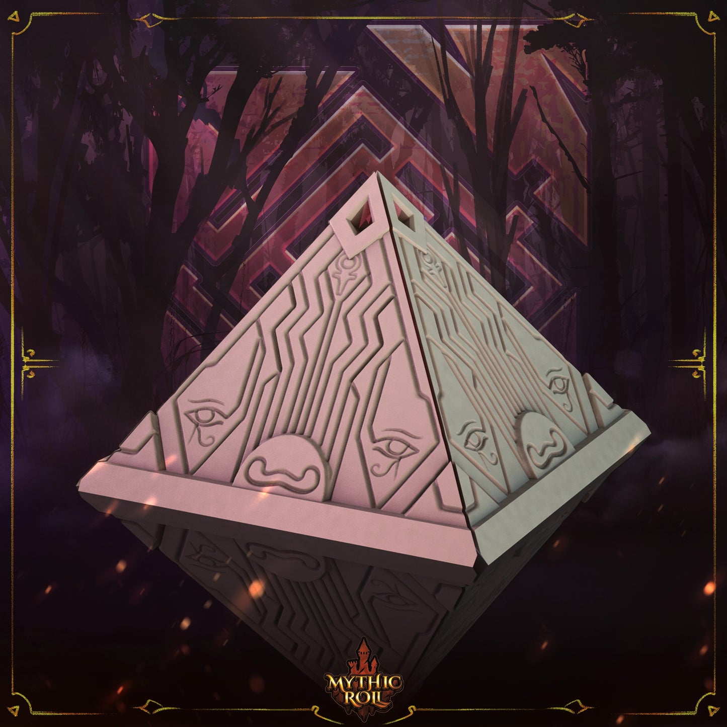 Mythic Roll - Dice Box/Case - Sun Temple - DnD/Pathfinder/TTRPG