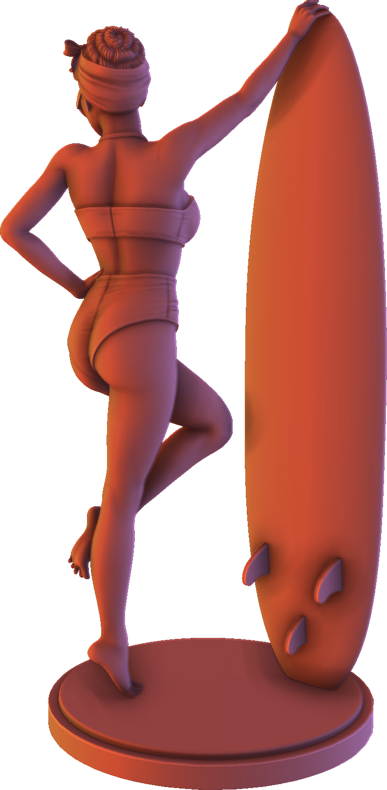 Alexa - Retro Girls - Surfer - 100mm Pin Up/Figure/Model/Diorama