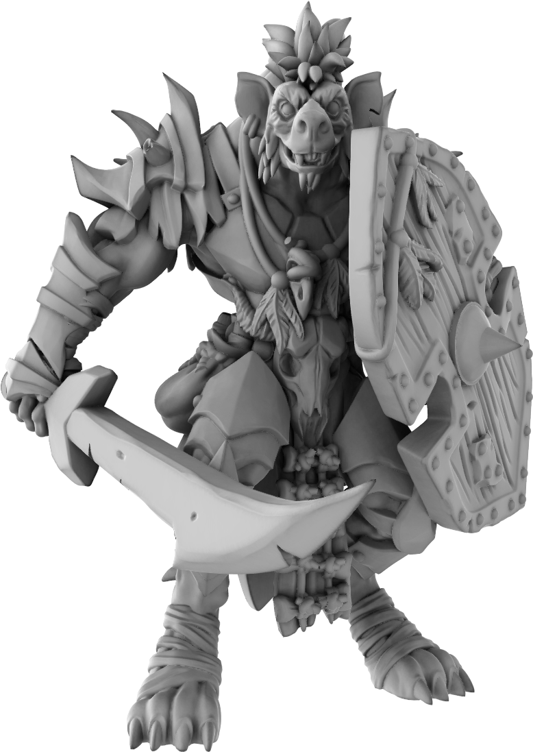 Brayan Nafarrate - Gnoll Sword #1 - DnD/TTRPG Figure/Miniature