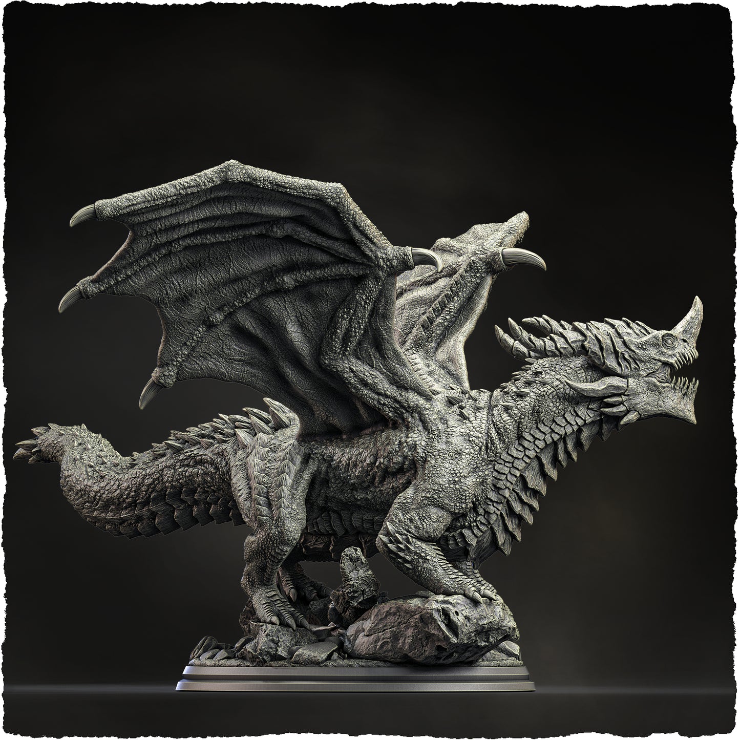 Evox Arts - World Dragons #3 - Armoured - DnD/TTRPG Figure/Miniature