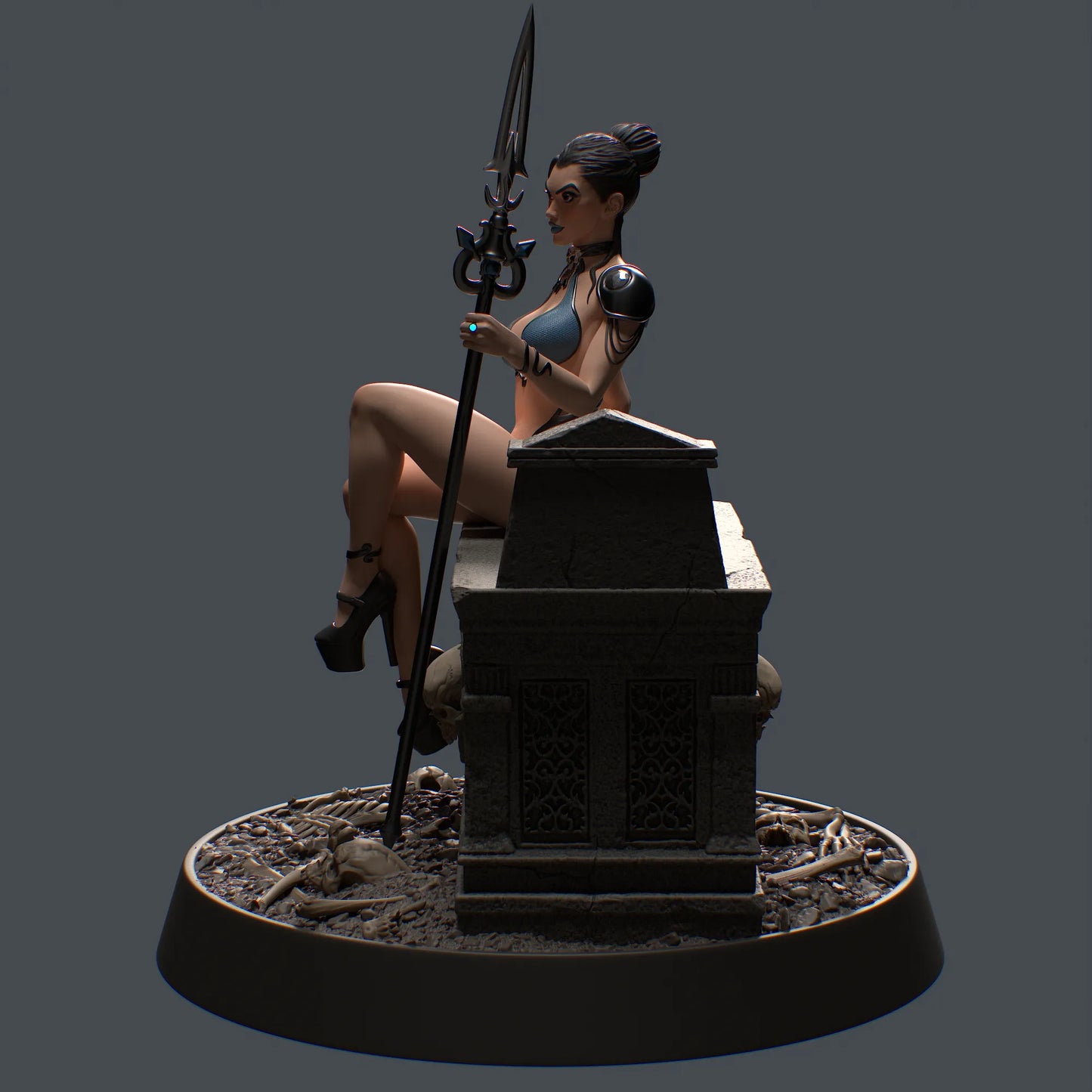 Mystic Makers - Necrothrone Siren - 75mm Pin Up/Figure/Model/Diorama
