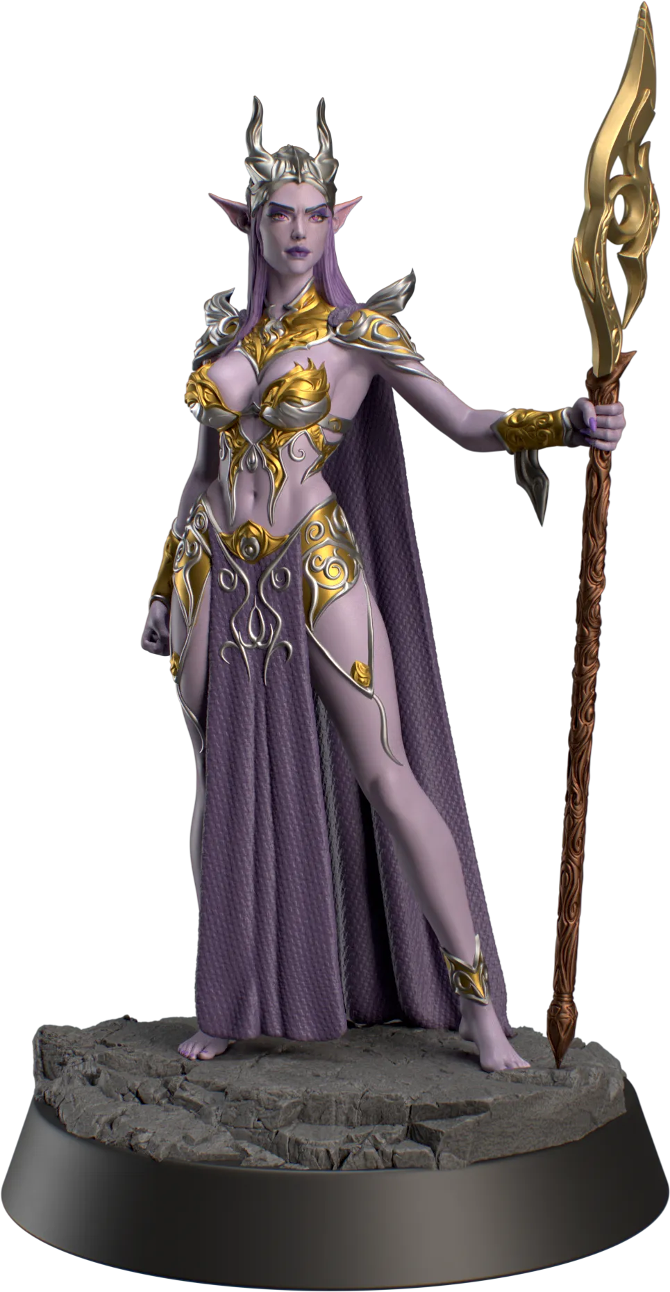 HoldMyMiniatures - Zephrya, Dark Elf #1 - 75mm Pin Up/Figure/Model/Diorama