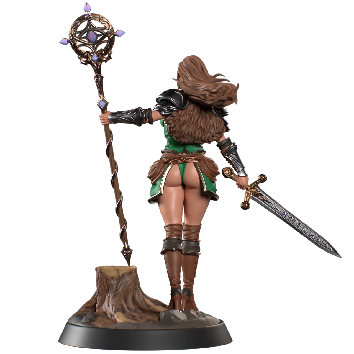 HoldMyMiniatures - Astrid, Battle Sorceress #2 - 75mm Pin Up/Figure/Model/Diorama