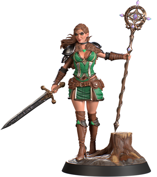 HoldMyMiniatures - Astrid, Battle Sorceress #2 - 75mm Pin Up/Figure/Model/Diorama