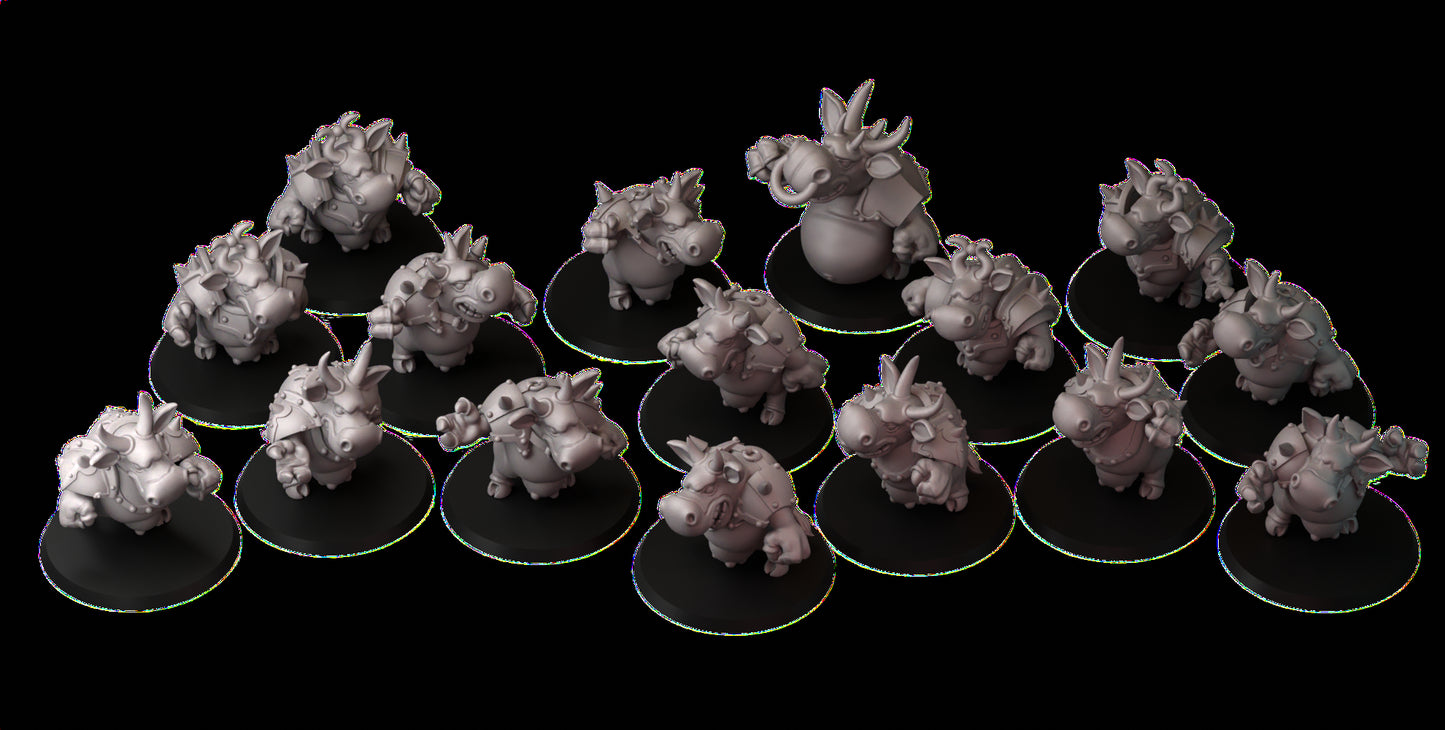 Crosslances - Book Nook/Shelf Insert - Fantasy Cow Football Team