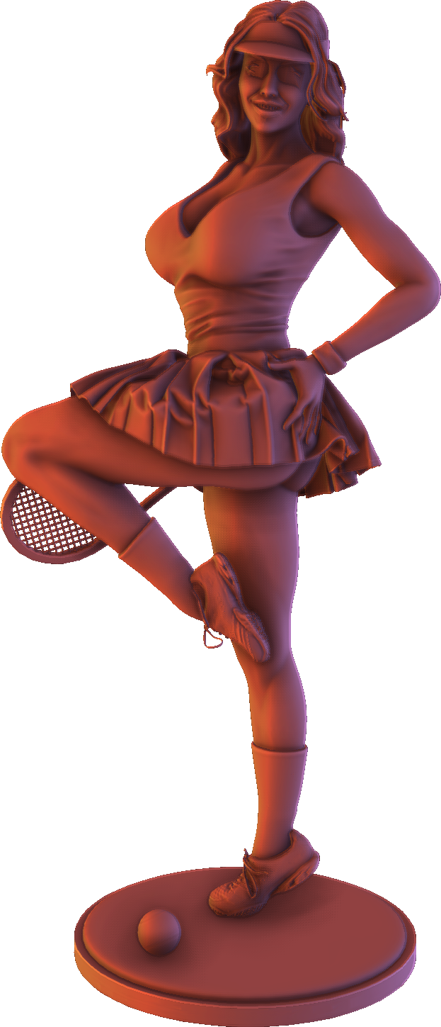 Alexa - Retro Girls - Tennis - 100mm Pin Up/Figure/Model/Diorama