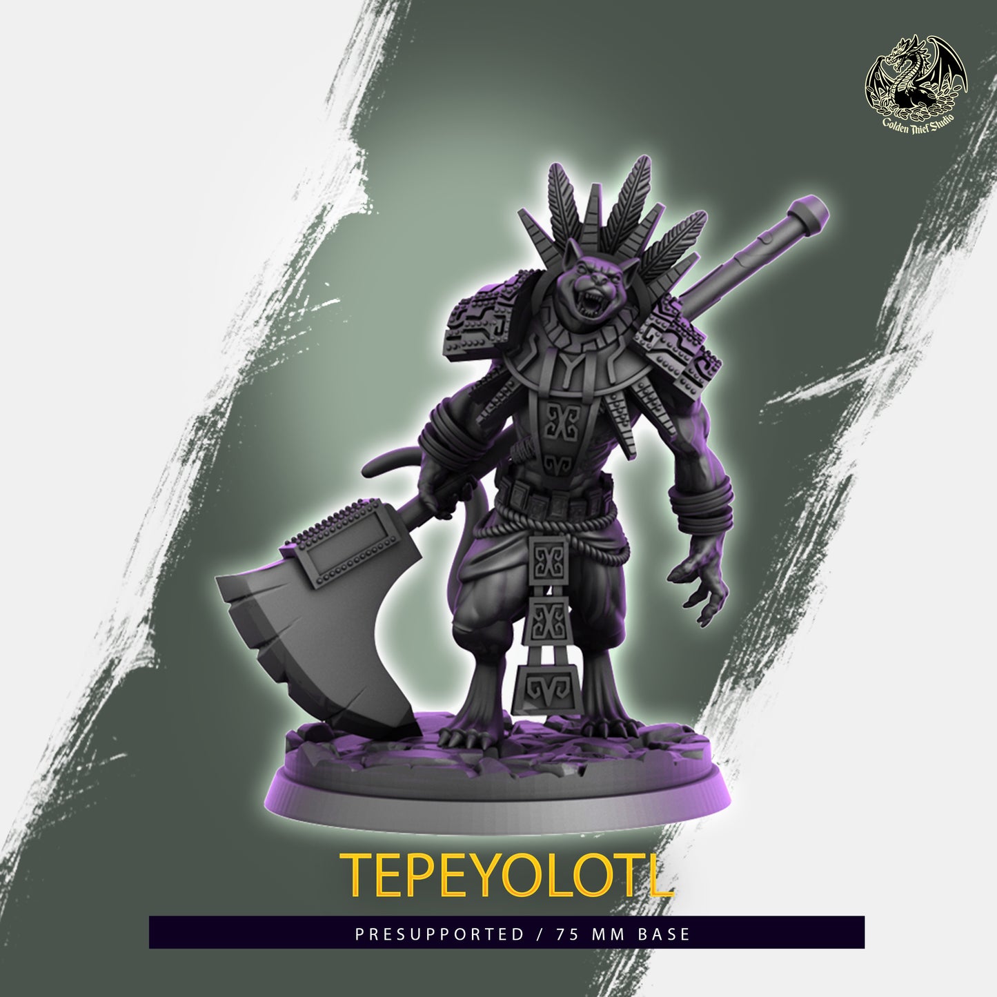 Golden Thief Studio - Tepeyolotl, Earthquake Terror - DnD/TTRPG Figure/Miniature
