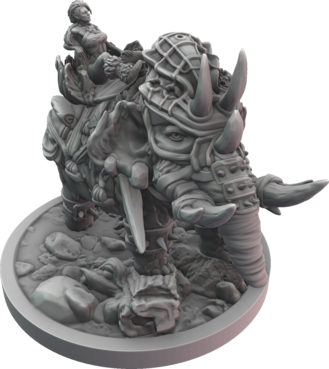 LeemanPrintables - Northern Elf Rider - 75/120mm Pin Up/Figure/Model/Diorama