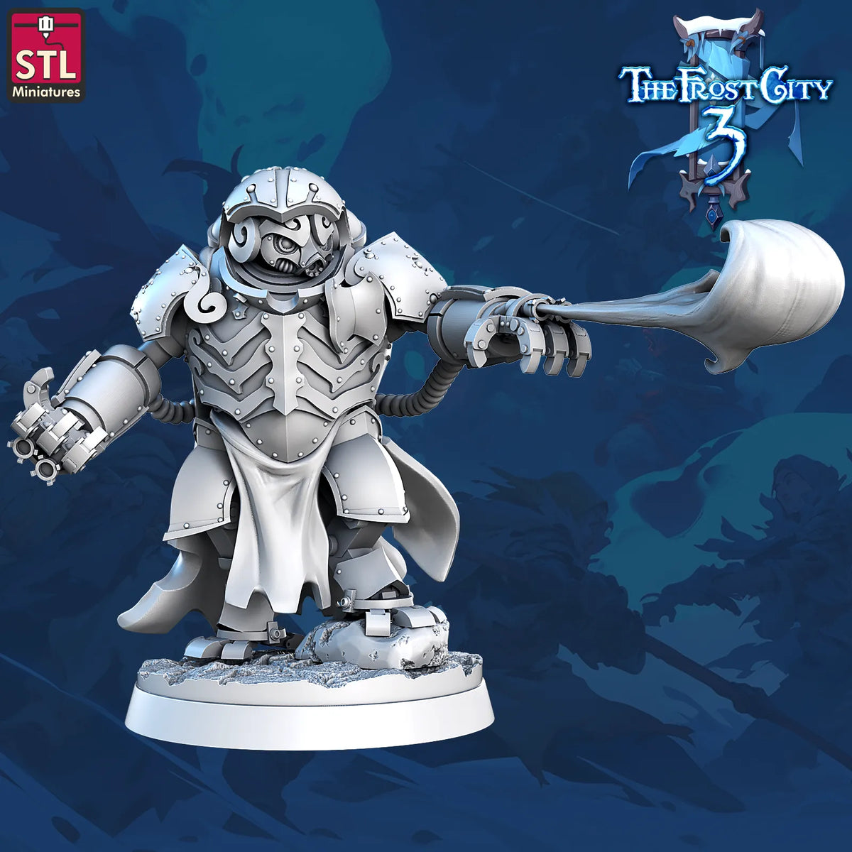STL Miniatures - Frost City - Fire Golem - DnD/TTRPG Figure/Miniature