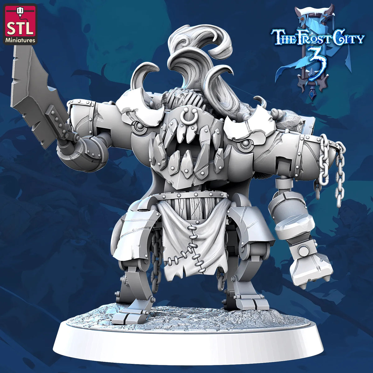 STL Miniatures - Frost City - Iron Golem - DnD/TTRPG Figure/Miniature