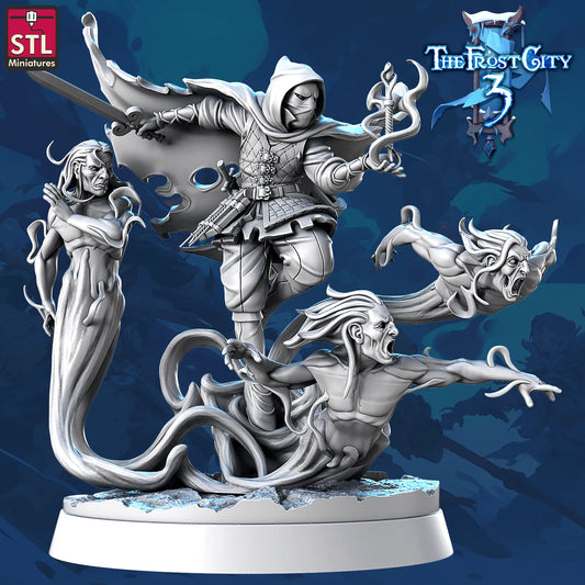 STL Miniatures - Frost City - Necromancer - DnD/TTRPG Figure/Miniature