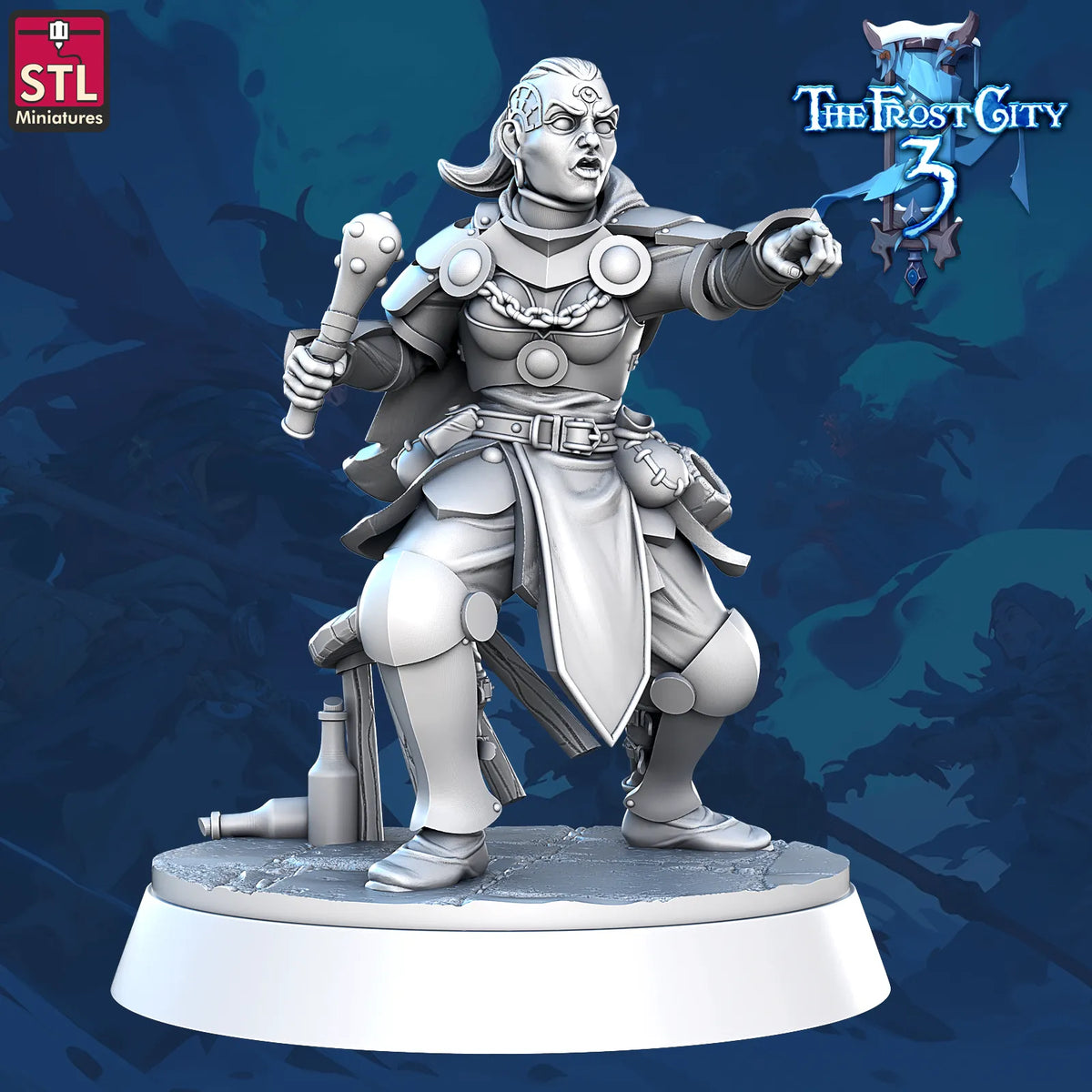 STL Miniatures - Frost City - Guard #2 - DnD/TTRPG Figure/Miniature
