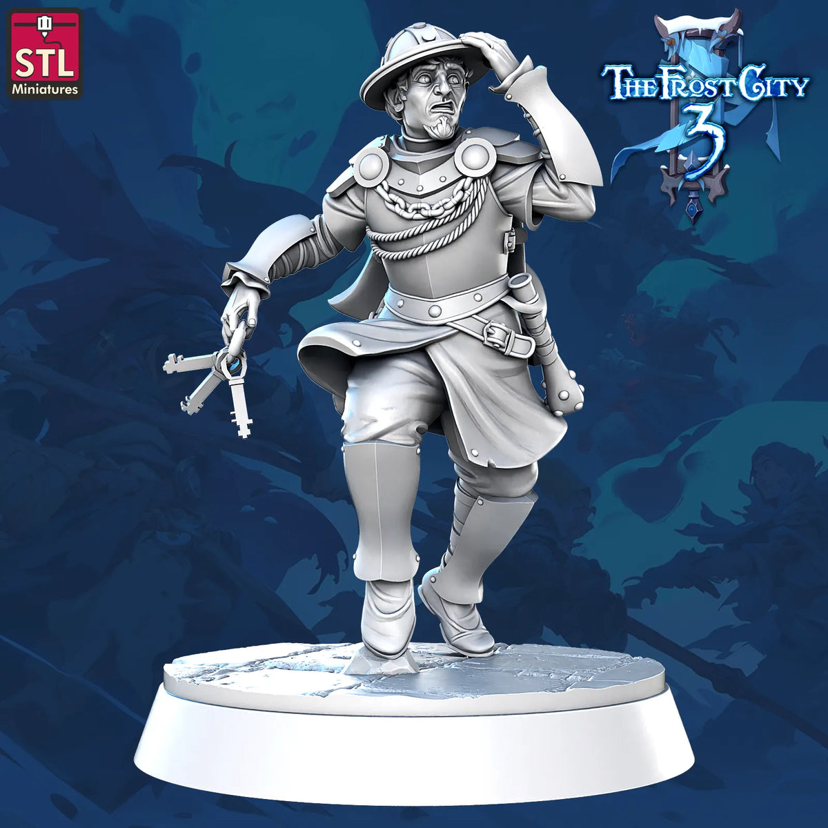STL Miniatures - Frost City - Guard #3 - DnD/TTRPG Figure/Miniature