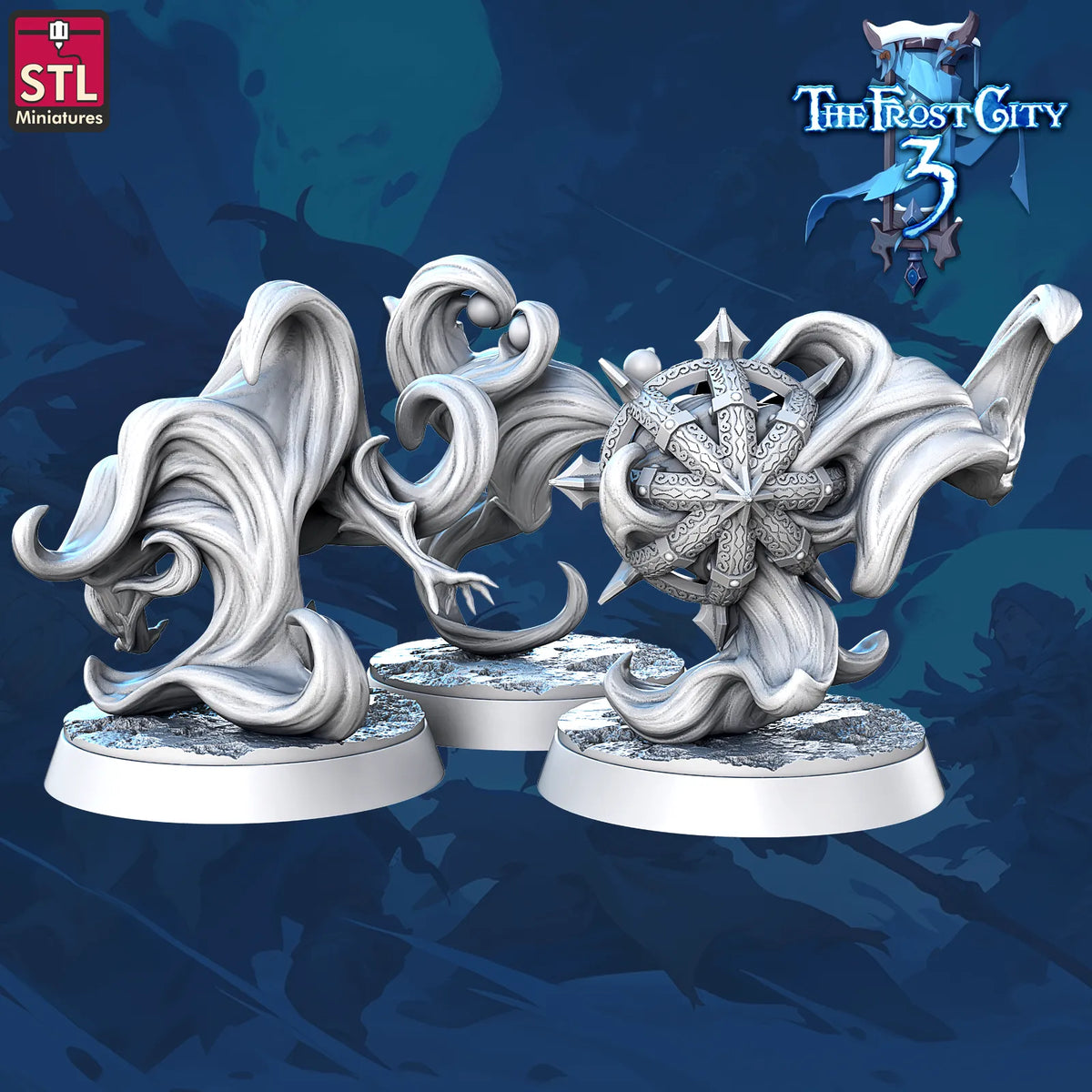 STL Miniatures - Frost City - Elemental Spirit - DnD/TTRPG Figure/Miniature