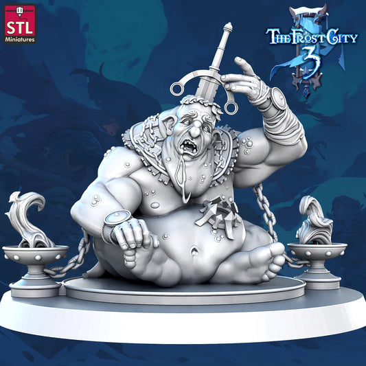 STL Miniatures - Frost City - Goblin King - DnD/TTRPG Figure/Miniature