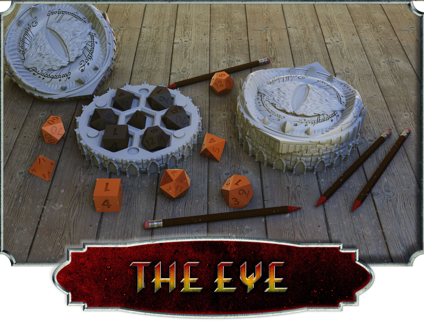 Crosslances - Dice Holder - Eye of Sauron - DnD/TTRPG/Roleplaying/Wargames