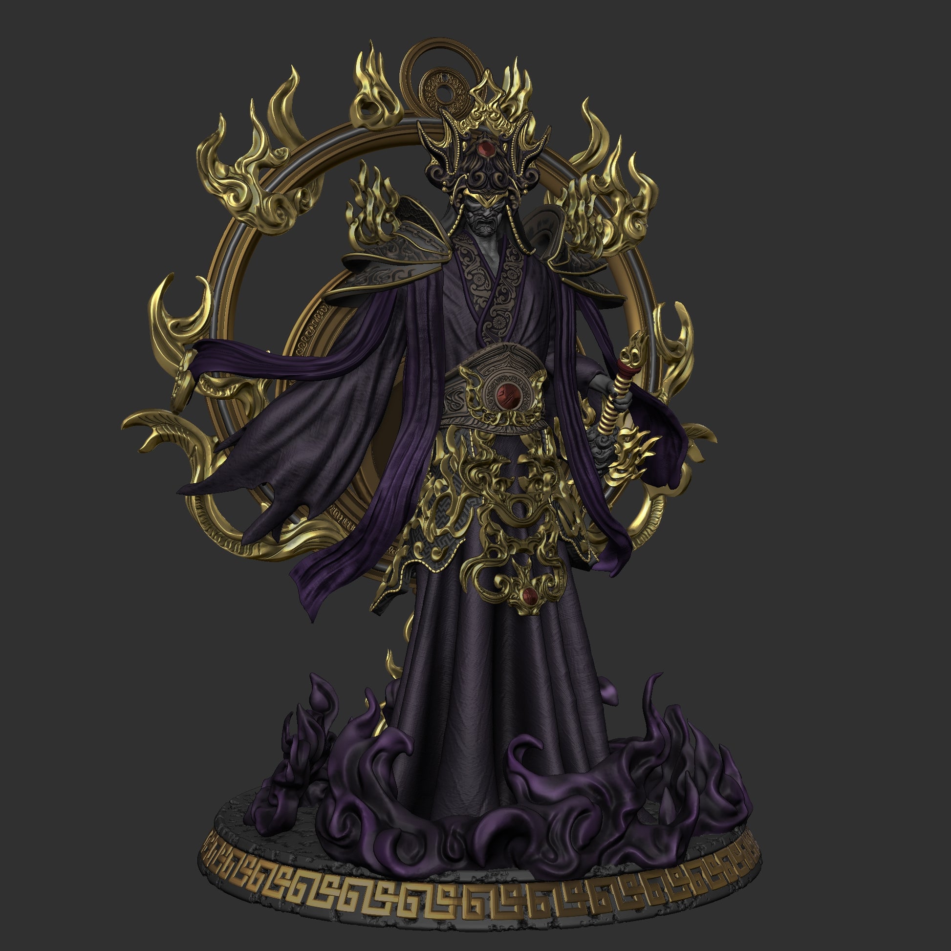 Mojibake - Battle for Xiuyu - Shadow Elemental King - DnD/TTRPG Figure/Miniature - Helios3DPrinting