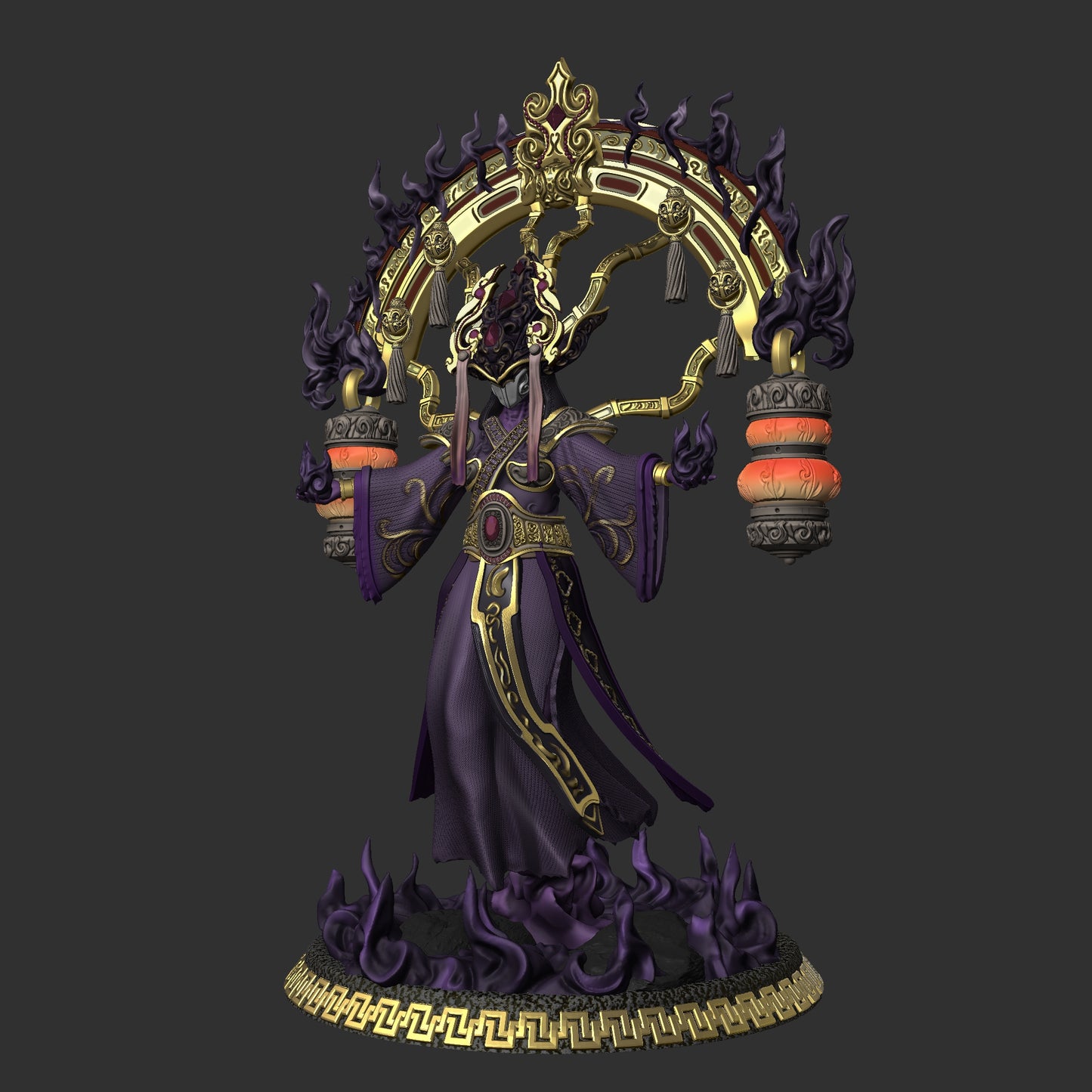 Mojibake - Battle for Xiuyu - Shadow Elemental Sorceress - DnD/TTRPG Figure/Miniature - Helios3DPrinting